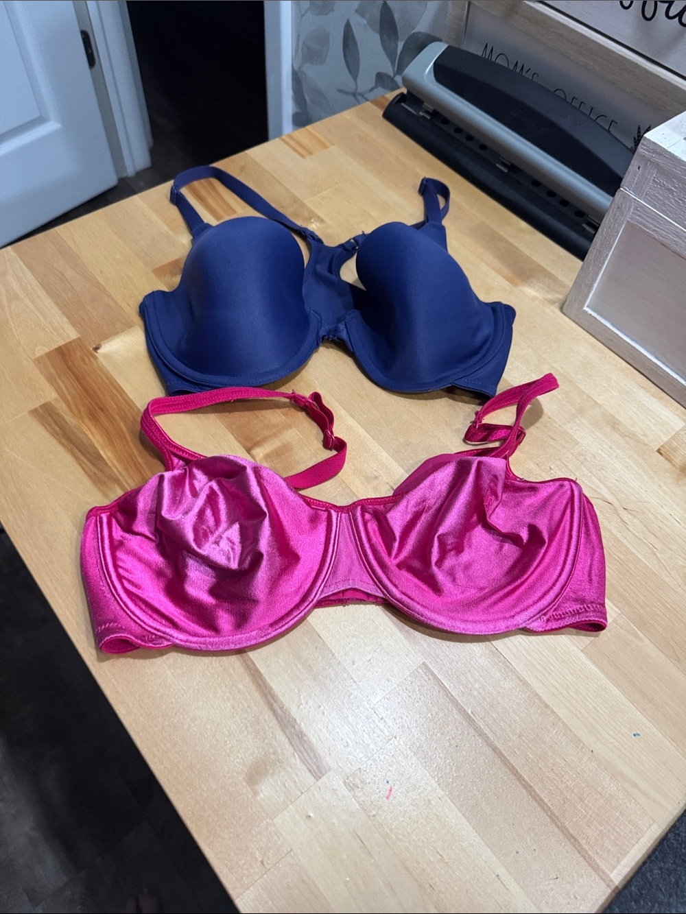 Navy and Hot Pink Women's Bras - Two-Pack Intimates